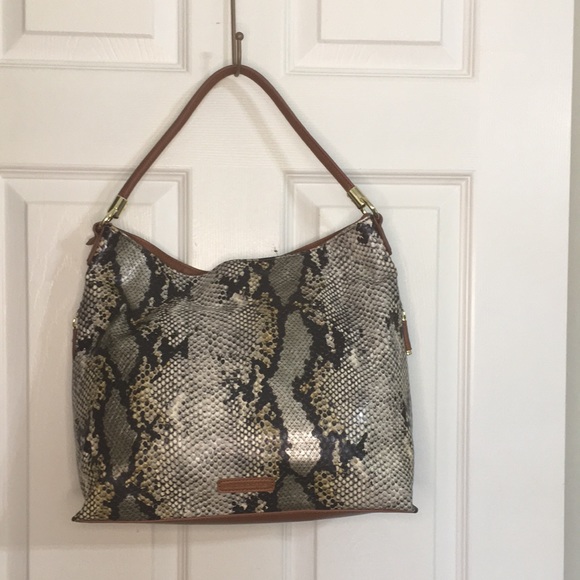 LIZ CLAIBORNE "Snakeskin" Tote - Picture 1 of 6